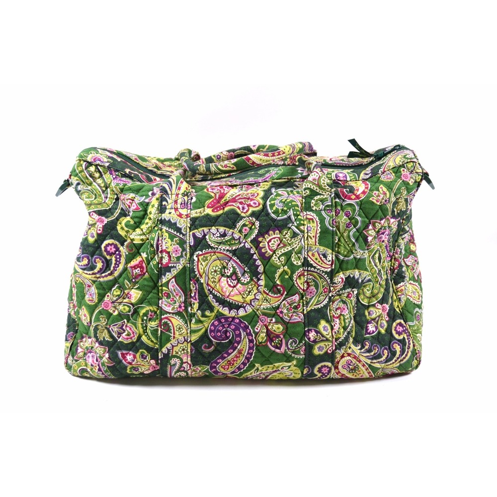 Vera Bradley Medium‎ Duffel Bag Gym Travel in Chelsea Green Quilted Cotton
